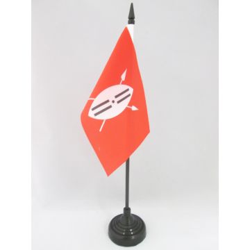 DRAPEAU DE TABLE GUERRIERS MAASAÏ 15x10cm - PETIT DRAPEAUX DE BUREAU KENYA - TANZANIE 10 x 15 cm