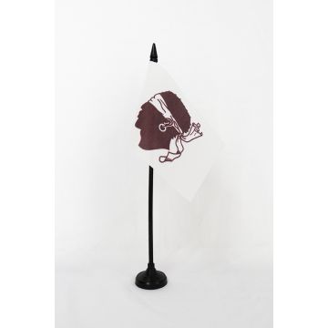 DRAPEAU DE TABLE CORSE ANCIEN AVANT 1755 15x10cm - PETIT DRAPEAUX DE BUREAU CORSICA HISTORIQUE 10 x 15 cm