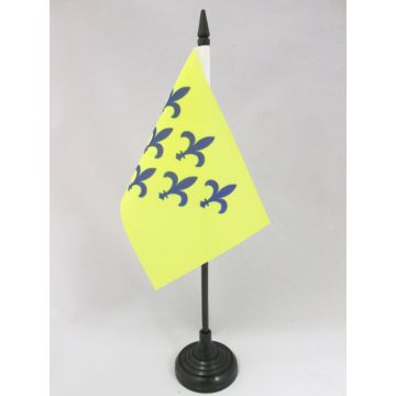 DRAPEAU DE TABLE DUCHÉ DE PARME 1545?1731 15x10cm - PETIT DRAPEAUX DE BUREAU ITALIEN ANCIEN - ITALIE 10 x 15 cm