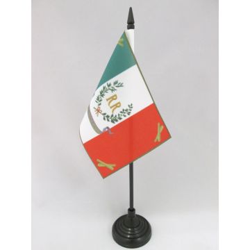 DRAPEAU DE TABLE MILITAIRE DE LA RÉPUBLIQUE ROMAINE 15x10cm - PETIT DRAPEAUX DE BUREAU RÉVOLUTIONS ITALIE DE 1848 10 x 15 cm