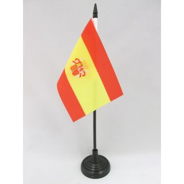 DRAPEAU DE TABLE ESPAGNE NATIONALISTE 1936-1938 15x10cm - PETIT DRAPEAUX DE BUREAU NATIONALISTES ESPAGNOLS 10 x 15 cm