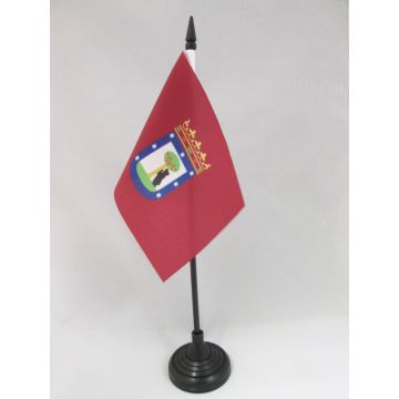 DRAPEAU DE TABLE MADRID 15x10cm - PETIT DRAPEAUX DE BUREAU VILLE DE MADRID 10 x 15 cm