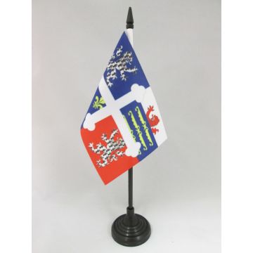 DRAPEAU DE TABLE AIN 15x10cm - PETIT DRAPEAUX DE BUREAU DÉPARTEMENT DE L\'AIN 10 x 15 cm