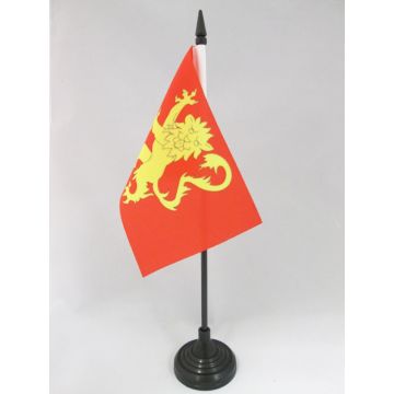DRAPEAU DE TABLE AVEYRON 15x10cm - PETIT DRAPEAUX DE BUREAU DÉPARTEMENT AVEYRONAIS 10 x 15 cm
