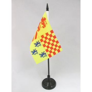 DRAPEAU DE TABLE CORRÈZE 15x10cm - PETIT DRAPEAUX DE BUREAU DÉPARTEMENT CORRÉZIEN 10 x 15 cm