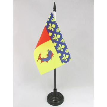 DRAPEAU DE TABLE HAUTES-ALPES 15x10cm - PETIT DRAPEAUX DE BUREAU DÉPARTEMENT HAUT-ALPINS 10 x 15 cm