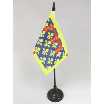 DRAPEAU DE TABLE PAS-DE-CALAIS 15x10cm - PETIT DRAPEAUX DE BUREAU DÉPARTEMENT CALAISIEN 10 x 15 cm
