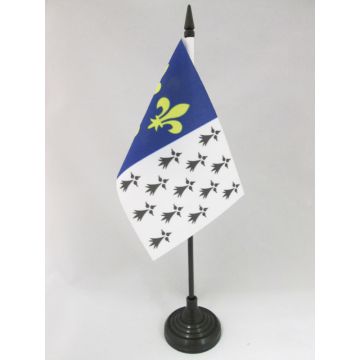 DRAPEAU DE TABLE BREST 15x10cm - PETIT DRAPEAUX DE BUREAU BRESTOIS - BRETAGNE 10 x 15 cm