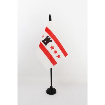 DRAPEAU DE TABLE PROVINCE DE DRENTHE 15x10cm - PETIT DRAPEAUX DE BUREAU DRAUXTHE AUX PAYS-BAS 10 x 15 cm