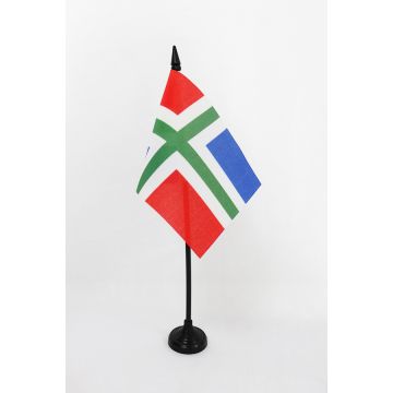 DRAPEAU DE TABLE PROVINCE DE GRONINGUE 15x10cm - PETIT DRAPEAUX DE BUREAU GRONINGAUX AUX PAYS-BAS 10 x 15 cm