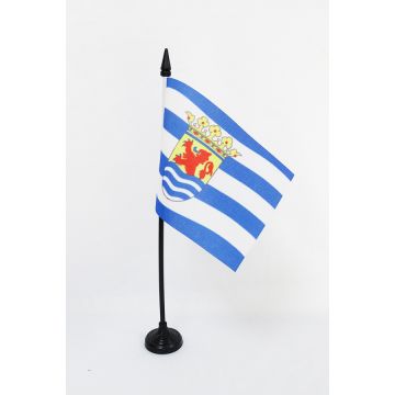 DRAPEAU DE TABLE PROVINCE DE ZÉLANDE 15x10cm - PETIT DRAPEAUX DE BUREAU ZEELAND AUX PAYS-BAS 10 x 15 cm