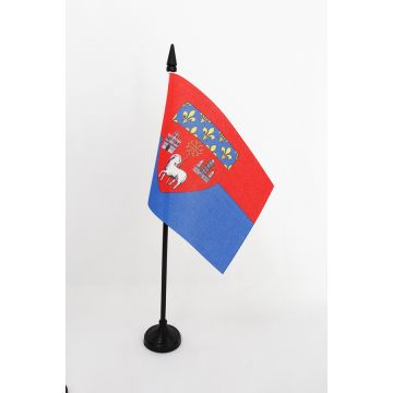 DRAPEAU DE TABLE TOULOUSE 15x10cm - PETIT DRAPEAUX DE BUREAU TOULOUSAIN 10 x 15 cm
