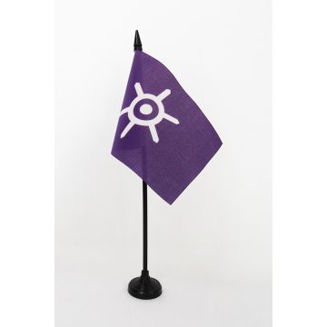 DRAPEAU DE TABLE TOKYO 15x10cm - PETIT DRAPEAUX DE BUREAU VILLE DE TOKYO AU JAPON 10 x 15 cm