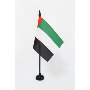 DRAPEAU DE TABLE FUJAÏRAH 15x10cm - PETIT DRAPEAUX DE BUREAU FUJAIRAH AUX ÉMIRATS ARABES UNIS 10 x 15 cm