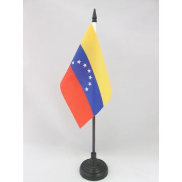 DRAPEAU DE TABLE VENEZUELA ANCIEN 15x10cm - PETIT DRAPEAUX DE BUREAU VÉNÉZUELIEN 10 x 15 cm