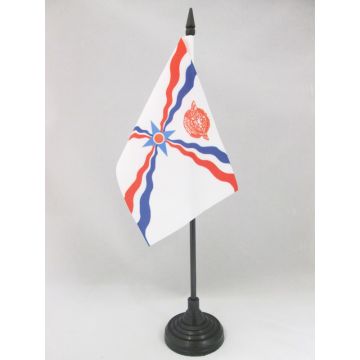 DRAPEAU DE TABLE ASSYRIE 15x10cm - PETIT DRAPEAUX DE BUREAU ASSYRIEN 10 x 15 cm