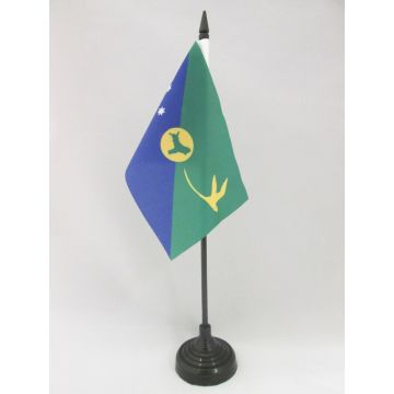 DRAPEAU DE TABLE ILE CHRISTMAS 15x10cm - PETIT DRAPEAUX DE BUREAU DE L\'ÎLE CHRISTMAS - AUSTRALIE 10 x 15 cm