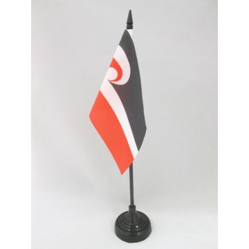 DRAPEAU DE TABLE MAORI 15x10cm - PETIT DRAPEAUX DE BUREAU NÉO-ZÉLANDAIS - NOUVELLE-ZÉLANDE 10 x 15 cm