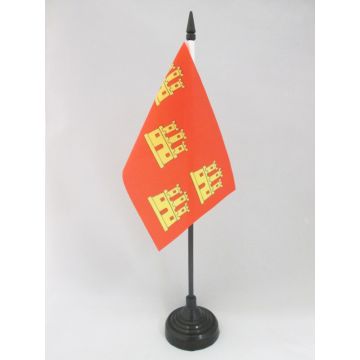 DRAPEAU DE TABLE POITOU-CHARENTES 15x10cm - PETIT DRAPEAUX DE BUREAU PROVINCE DU POITOU - FRANCE 10 x 15 cm