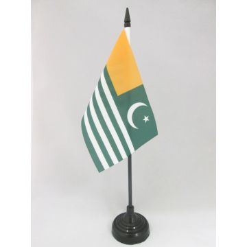 DRAPEAU DE TABLE AZAD CACHEMIRE 15x10cm - PETIT DRAPEAUX DE BUREAU CACHEMIRE LIBRE 10 x 15 cm