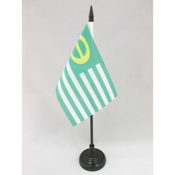 DRAPEAU DE TABLE ECOLOGISTE 15x10cm - PETIT DRAPEAUX DE BUREAU ÉCOLOGIQUE - VERT 10 x 15 cm