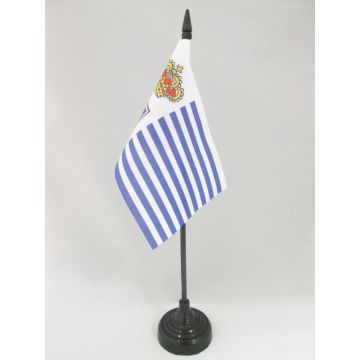 DRAPEAU DE TABLE SEBORGA 15x10cm - PETIT DRAPEAUX DE BUREAU ITALIEN - ITALIE 10 x 15 cm