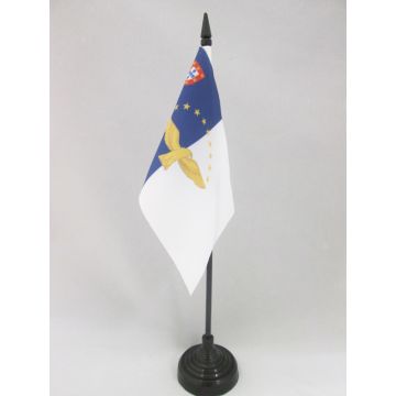 DRAPEAU DE TABLE AÇORES 15x10cm - PETIT DRAPEAUX DE BUREAU PORTUGAIS - PORTUGAL 10 x 15 cm