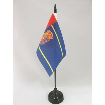 DRAPEAU DE TABLE MOSTOLES 15x10cm - PETIT DRAPEAUX DE BUREAU ESPAGNOL - ESPAGNE 10 x 15 cm