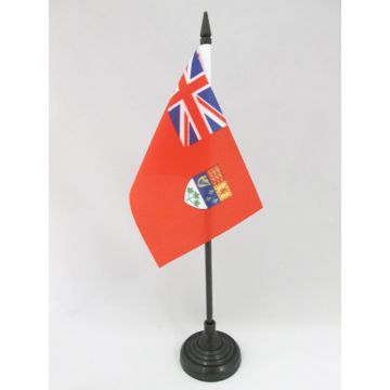 DRAPEAU DE TABLE CANADA WWII 15x10cm - PETIT DRAPEAUX DE BUREAU CANADIEN DE GUERRE 10 x 15 cm
