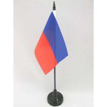 DRAPEAU DE TABLE HAÏTI CIVIL 15x10cm - PETIT DRAPEAUX DE BUREAU HAÏTIEN 10 x 15 cm
