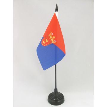 DRAPEAU DE TABLE LANZAROTE 15x10cm - PETIT DRAPEAUX DE BUREAU LANCEROTTE - LAS PALMAS - CANARIES 10 x 15 cm