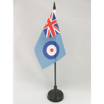 DRAPEAU DE TABLE ROYAL AIR FORCE BRITANNIQUE 15x10cm - PETIT DRAPEAUX DE BUREAU RAF ENSIGN - FORCE AÉRIENNE ROYALE BRITANNIQUE 10 x 15 cm