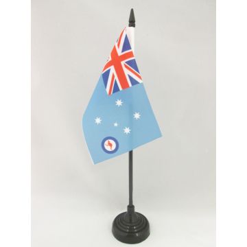DRAPEAU DE TABLE AUSTRALIE ROYAL AIR FORCE ENSIGN 15x10cm - PETIT DRAPEAUX DE BUREAU FORCE AÉRIENNE ROYALE AUSTRALIENNE 10 x 15 cm
