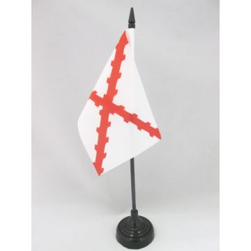 DRAPEAU DE TABLE DUCHÉ DE BOURGOGNE 15x10cm - PETIT DRAPEAUX DE BUREAU CROIX BOURGUIGNONNE 10 x 15 cm