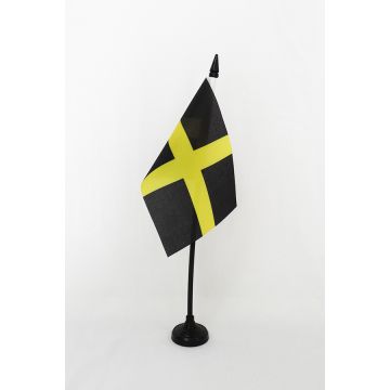 DRAPEAU DE TABLE SAINT DAVID 15x10cm - PETIT DRAPEAUX DE BUREAU SAINT DAVID\'S DAY - PAYS DE GALLES 10 x 15 cm