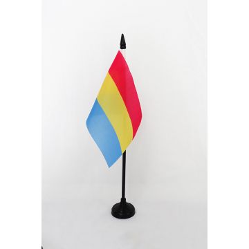 DRAPEAU DE TABLE PANSEXUALITÉ 15x10cm - PETIT DRAPEAUX DE BUREAU OMNISEXUALITÉ - PANSEXUEL 10 x 15 cm