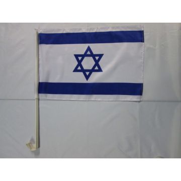 Drapeau de voiture ISRAËL 45x30cm - Carflag ISRAÉLIEN 30 x 45 cm