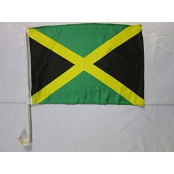 Drapeau de voiture JAMAÏQUE 45x30cm - Carflag JAMAÏCAIN 30 x 45 cm