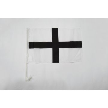 Drapeau de voiture Bretagne Kroaz Du 45x30cm - Carflag breton - croix bretonne 30 x 45 cm