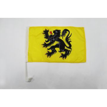 Drapeau de voiture Flandre 45x30cm - Carflag flamand - Flandres - Belgique 30 x 45 cm