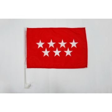 Drapeau de voiture Communauté de Madrid 45x30cm - Carflag madrilène - Espagne 30 x 45 cm