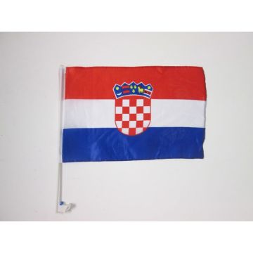 Drapeau de voiture CROATIE 45x30cm - Carflag CROATE 30 x 45 cm