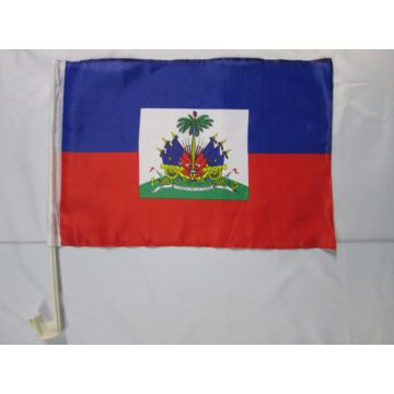 Drapeau de voiture HAÏTI 45x30cm - Carflag HAÏTIEN 30 x 45 cm