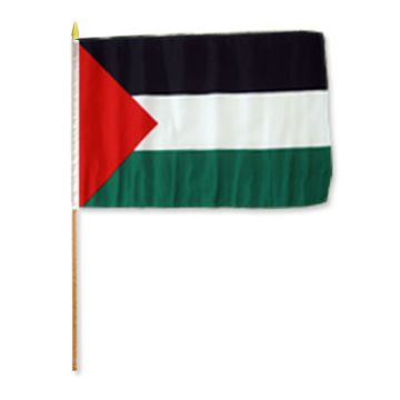 DRAPEAU PALESTINE 45x30cm HAMPE en bois - LOT DE 10 DRAPEAUX PALESTINIEN 30 x 45 cm