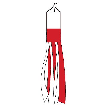DRAPEAU MANCHE A AIR POLOGNE 150cm - WINDSOCK POLONAIS 150 cm