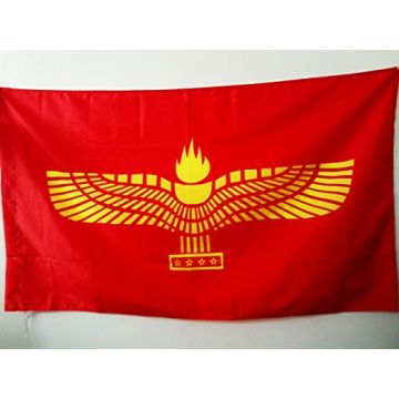DRAPEAU ARAMÍ?EN SYRIAQUE 90x60cm - DRAPEAU ARAMÍ?ENS 60 x 90 cm Fourreau pour hampe