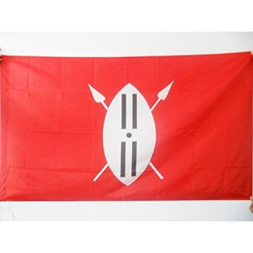 DRAPEAU GUERRIERS MAASAÏ 90x60cm - DRAPEAU KENYA - TANZANIE 60 x 90 cm Fourreau pour hampe
