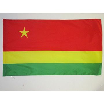DRAPEAU RÍ?UNION INDÍ?PENDANTISTE 90x60cm - DRAPEAU NATIONALISTE RÍ?UNIONAIS 60 x 90 cm Fourreau pour hampe