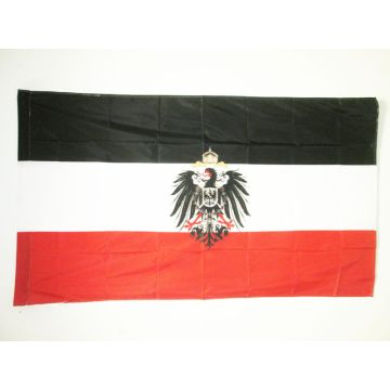 DRAPEAU EMPIRE ALLEMAND 1871-1918 AVEC ARMES 90x60cm - DRAPEAU DU REICH ALLEMAND 60 x 90 cm Fourreau pour hampe