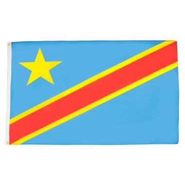 DRAPEAU RÉPUBLIQUE DÉMOCRATIQUE DU CONGO 90x60cm - DRAPEAU CONGOLAIS 60 x 90 cm - DRAPEAUX